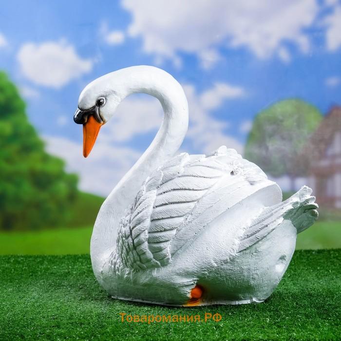 Садовая фигура из полистоуна «Лебедь», 40×37×25 см