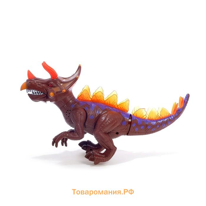 Динозавр радиоуправляемый T-Rex, световые и звуковые эффекты, работает от батареек