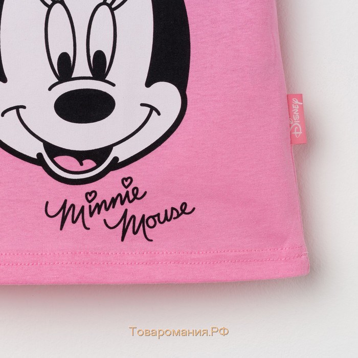 Футболка детская Disney "Minnie Mouse", рост 98-104 (30), розовый МИКС