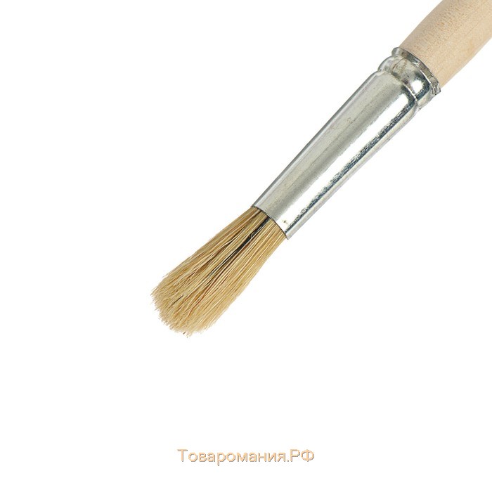 Кисть Щетина круглая № 8 (диаметр обоймы 8 мм; длина волоса 26 мм), деревянная ручка, Calligrata