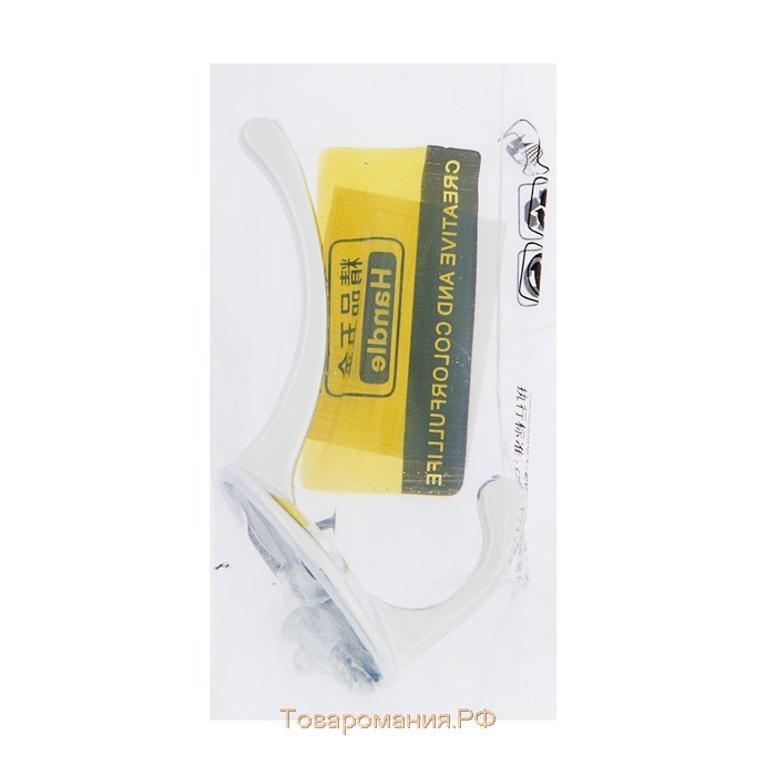 Крючок мебельный ТУНДРА TKD002 LIGHT, двухрожковый, хром