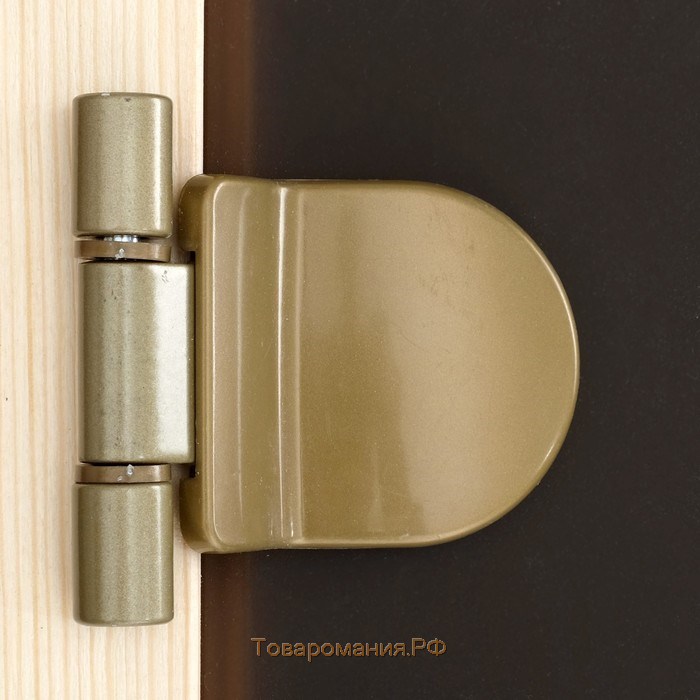Дверь для бани «Бронза матовая», размер коробки 190 × 70 см, 6 мм, 2 петли, круглая ручка