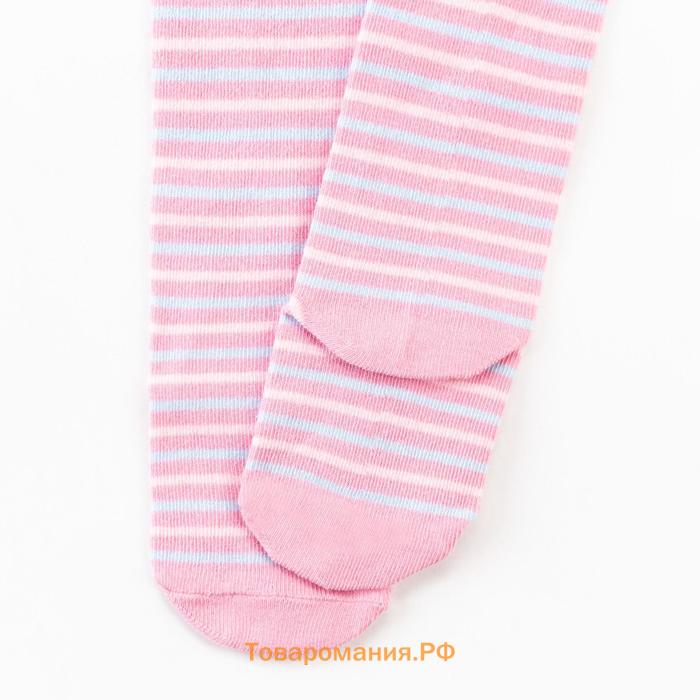Колготки детские KAFTAN «Полоска» 92-98 см, цвет розовый