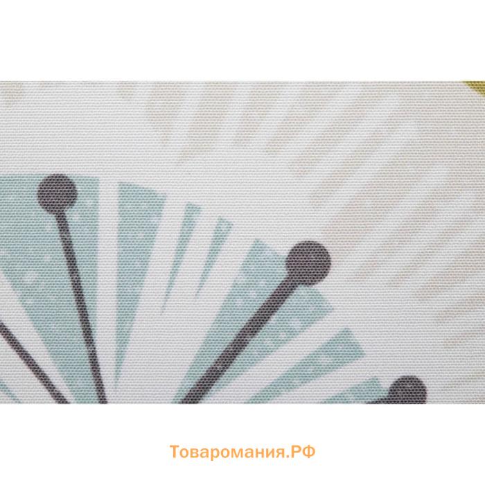 Рулонная штора блэкаут Decofest «Одуванчик», 50х160 см, цвет зеленый/бежевый