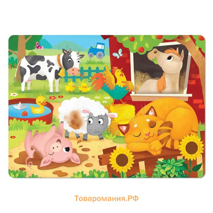 Пазлы детские «День на ферме», 60 элементов