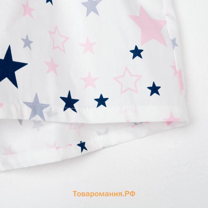 Шорты женские KAFTAN "Pink stars", размер 44-46, белый