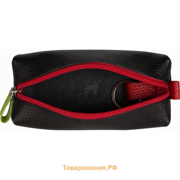 Подарочный набор: кошелёк/ключница, цвет чёрный/красный