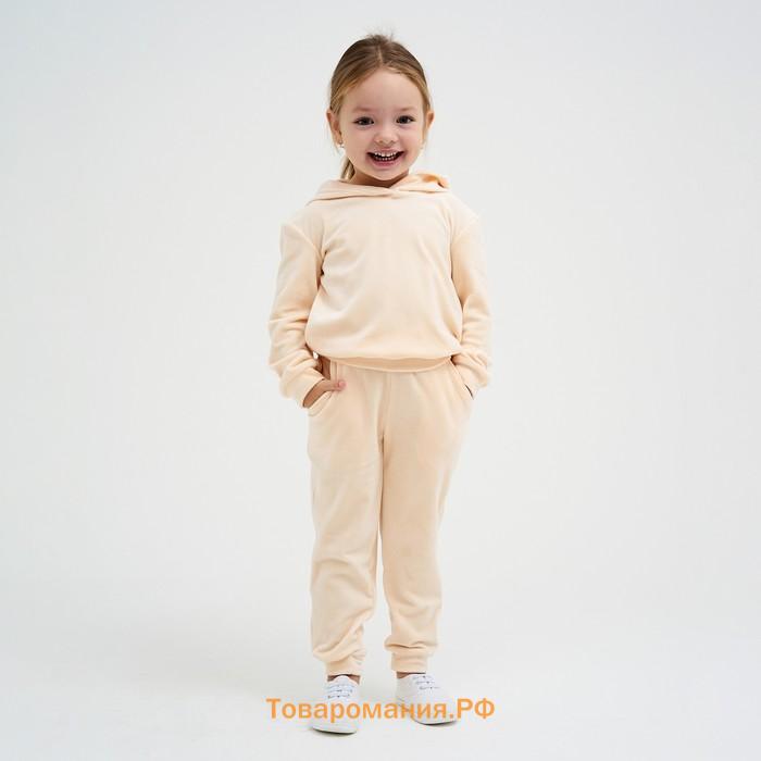 Костюм детский (толстовка, брюки) KAFTAN "Basic line" р.32 (110-116), молочный
