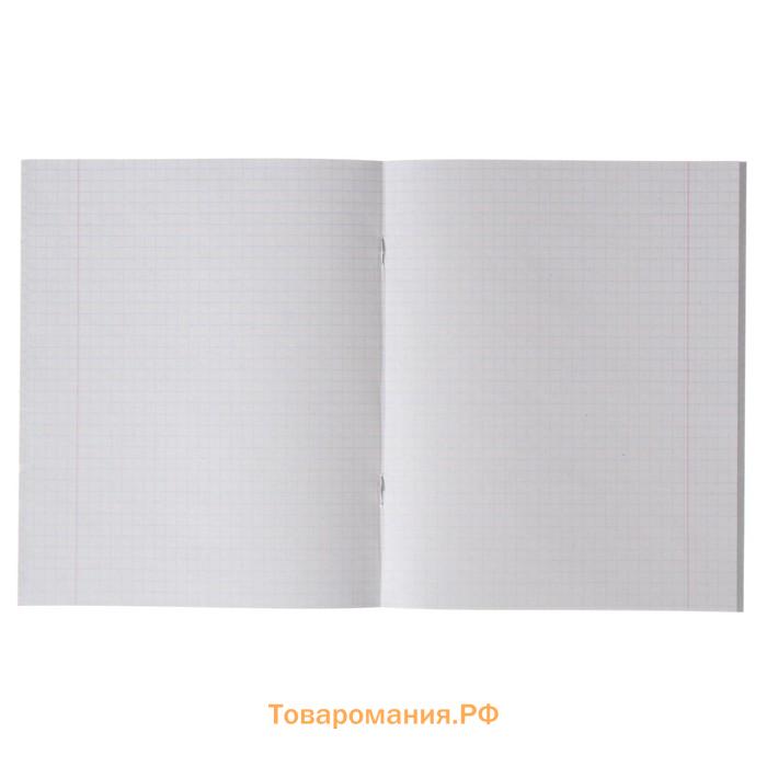 Тетрадь 48 листов в клетку Calligrata "Фигуры", обложка мелованная бумага, блок №2 (серые листы) МИКС