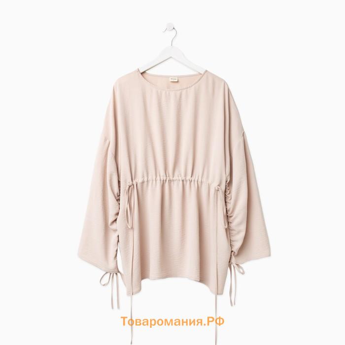 Костюм женский (туника, брюки) MINAKU: Casual Collection цвет бежевый, размер 52