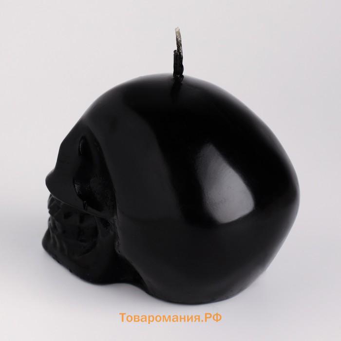 Свеча фигурная "Череп", 8 см, черный