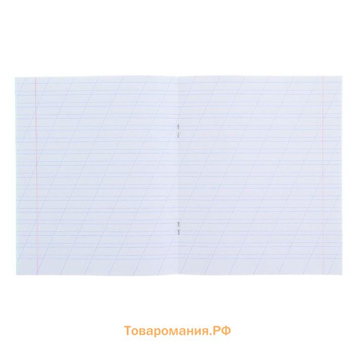 Тетрадь 12 листов косая линейка "Зелёная обложка", плотность 60 г/м2, белизна 92%