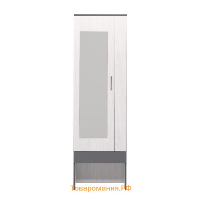Шкаф с зеркалом «Эльза 2», 600 × 350 × 2000 мм, цвет ясень анкор светлый