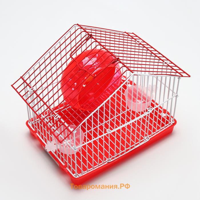 Клетка для грызунов укомплектованная RT-2t, 22 х 16 х 20 см, красная (фасовка 30 шт)