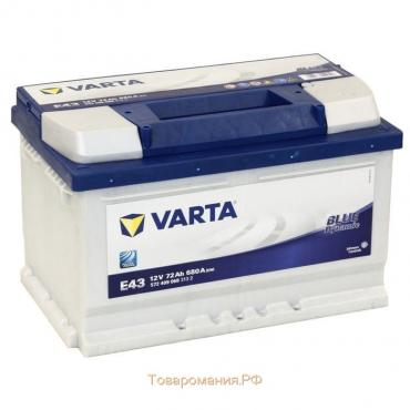 Аккумуляторная батарея Varta 72 Ач, обратная полярность Blue Dynamic 572 409 068