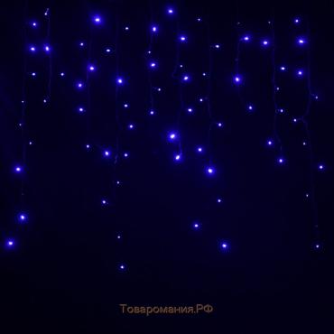 Гирлянда «Бахрома» 3 × 0.9 м, IP44, УМС, тёмная нить, 232 LED, свечение синее, 220 В