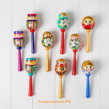 Трещотка «Маракас деревянный», длина 20 см, МИКС