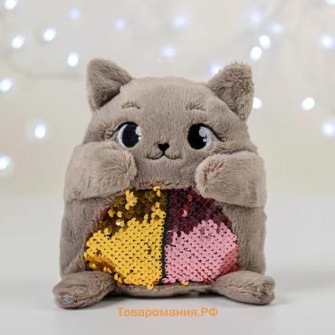 Мягкая игрушка «Кошечка Соня», с пайетками, 16 см х 8 см х 17 см