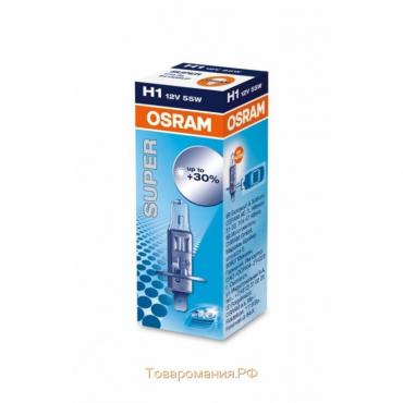 Лампа автомобильная Osram Super +30%, H1, 12 В, 55 Вт, 64150SUP