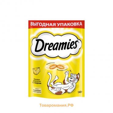 Лакомство Dreamies для кошек, сыр, 140 г