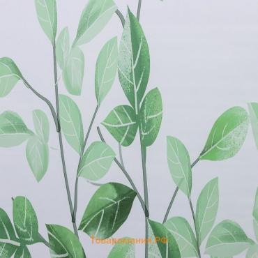 Штора рулонная «Ветви», блэкаут, 120×200 см, цвет белый