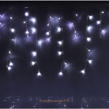 Гирлянда «Бахрома» 4 × 0.6 м, IP44, прозрачная нить, 180 LED, свечение белое, 8 режимов, 220 В
