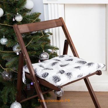 Сидушка на стул "" Merry Christmas 42х42см, 100% хлопок, саржа 190 г/м2
