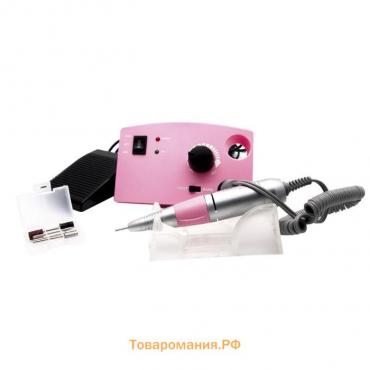 Аппарат для маникюра и педикюра JessNail JD4500, 6 фрез, 30000 об/мин, 35 Вт, розовый