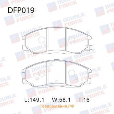 Колодки тормозные дисковые Double Force DFP019