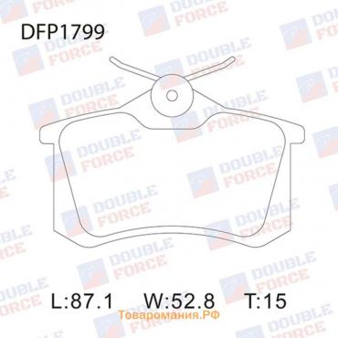 Колодки тормозные дисковые Double Force DFP1799