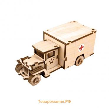 Конструктор деревянный «Армия России», грузовик медицинский