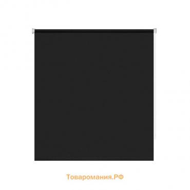 Рулонная штора Decofest «Плайн», 100х160 см, цвет чёрный графит